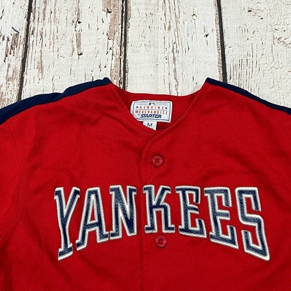 Vintage Kids New York Yankees Starter MLB Baseball 1990s Sports Jersey - Picture 5 of 6